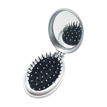 Oval Pocket Mirror Hair Brush